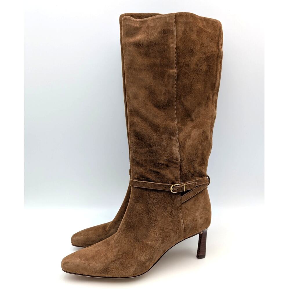 Veronica Beard Kenzie Knee High Boots Women's Espresso Size US8.5 Wide Calf EU39